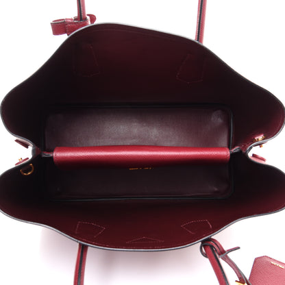 Prada Saffiano Cuir Large Double Bag Fuoco 4 of 12