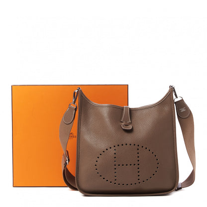 Hermes Taurillon Clemence Evelyne III PM Etoupe 10 of 10
