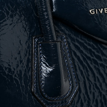 Givenchy Crinkled Patent Deerskin Small Antigona Deep Blue 16 of 19
