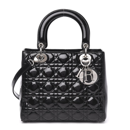 Christian Dior Patent Cannage Medium Lady Dior Black 1 of 13