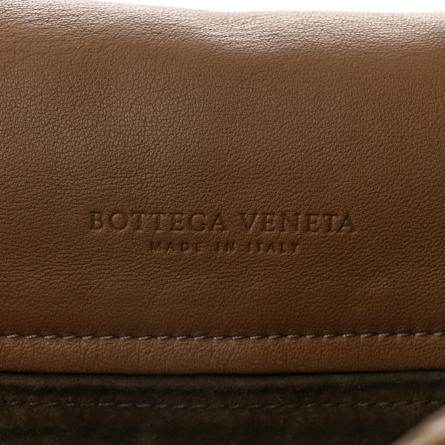 Nappa Intrecciato Messenger Bag Light Brown