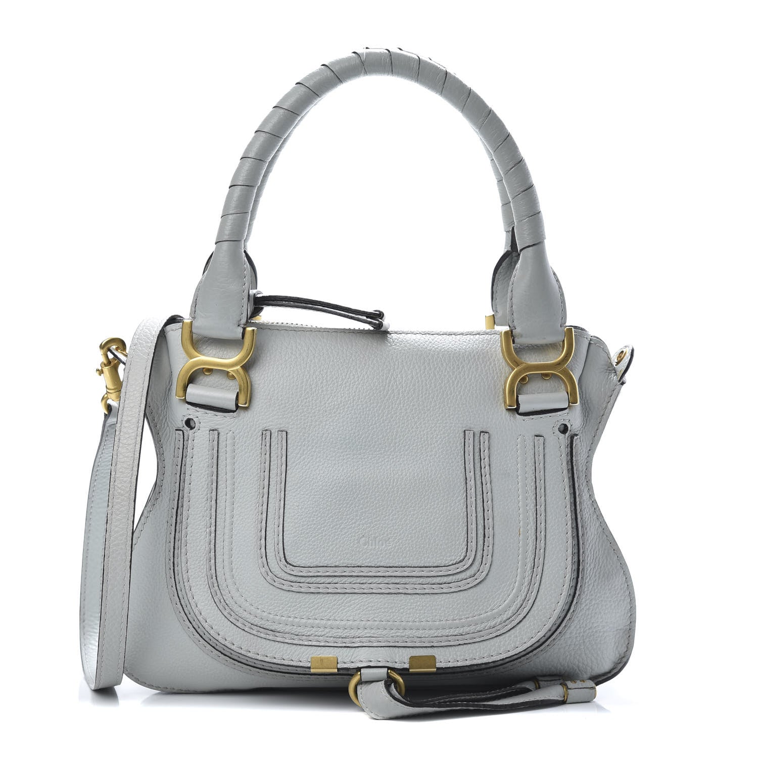 Chloe Calfskin Small Marcie Satchel Airy Grey 1 of 14