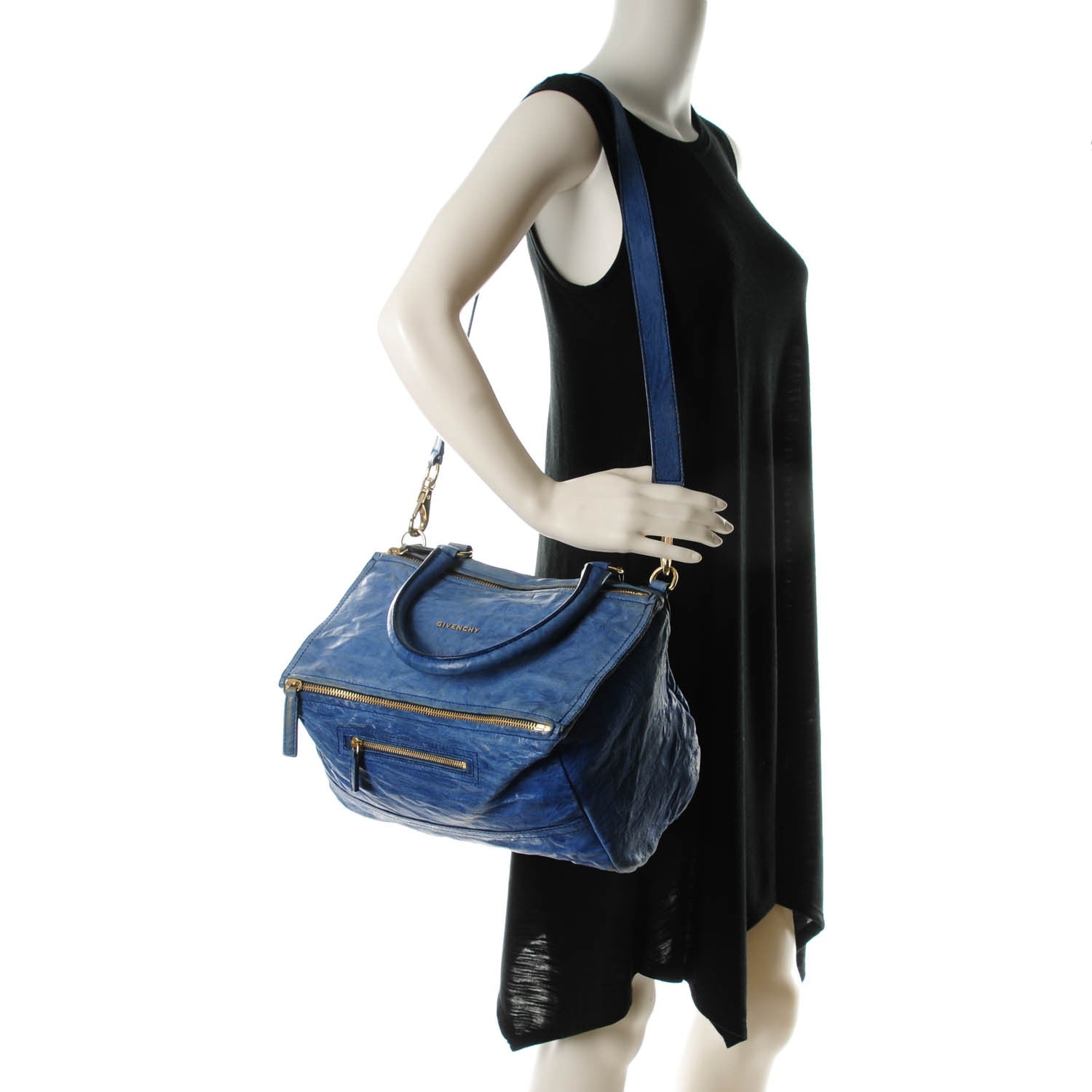 Givenchy Tumbled Sheepskin Medium Pandora Blue 2 of 9
