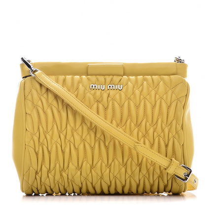 Miu Miu Nappa Matelasse Crystal Crossbody Sole 1 of 6