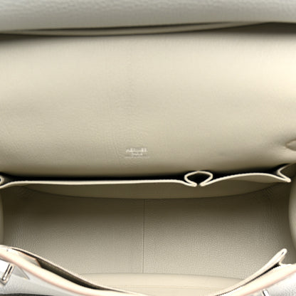 Hermes Taurillon Clemence Jypsiere 37 Gris Perle 5 of 15