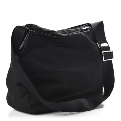 Prada Nylon Flat Messenger Bag Black 2 of 9
