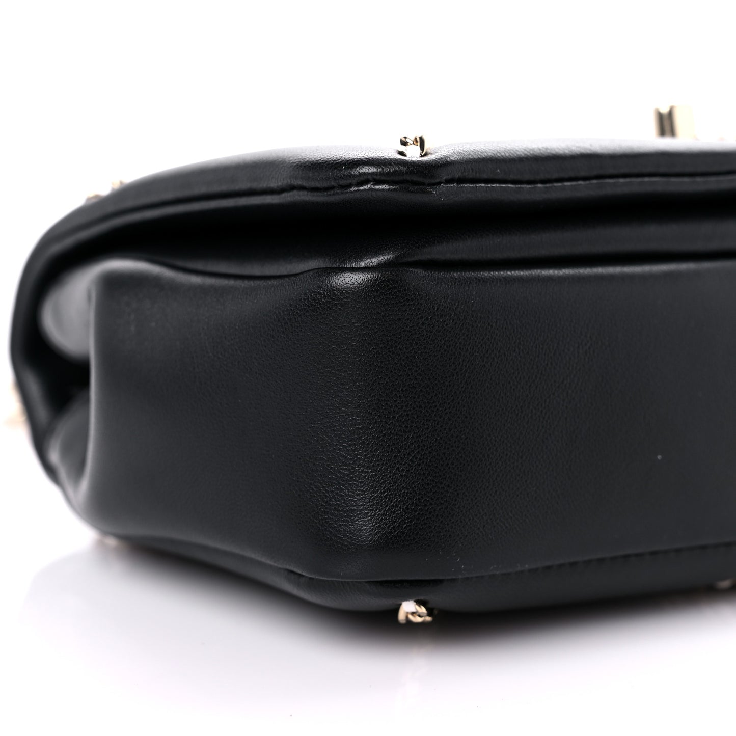 Lambskin Small Entwined Chain Flap Black