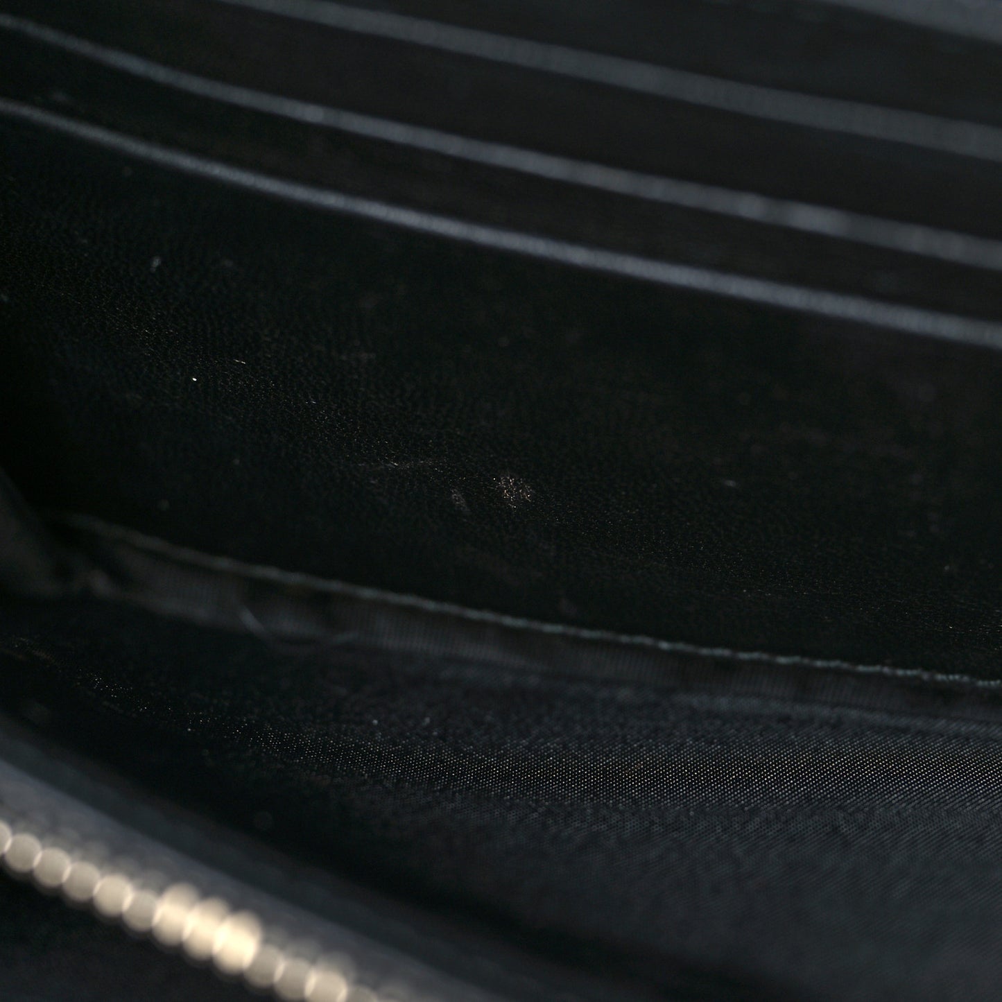 Lambskin Cannage Miss Dior Chain Wallet Black