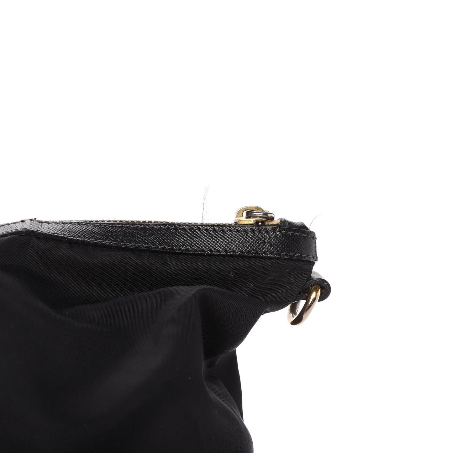 Tessuto Nylon Saffiano Shopping Tote Black