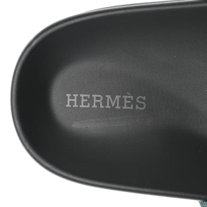 Hermes Epsom Womens Chypre Sandals 37 Bleu Cristaux 7 of 9