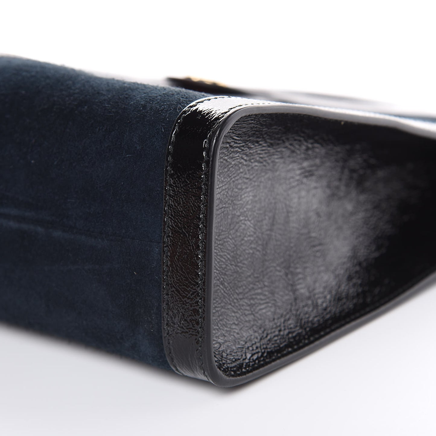Suede Patent GG Web Medium Ophidia Top Handle Chain Blue Black