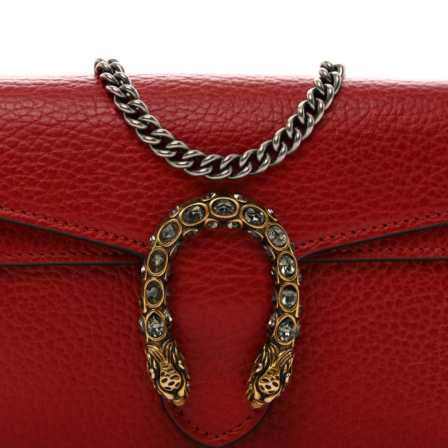 Calfskin Super Mini Dionysus Shoulder Bag Hibiscus Red