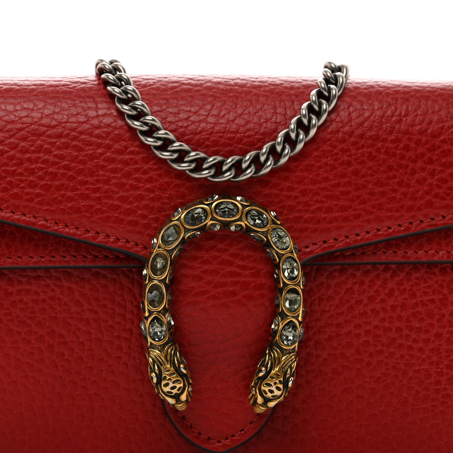Gucci Calfskin Super Mini Dionysus Shoulder Bag Hibiscus Red 5 of 13