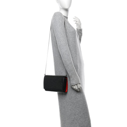Christian Louboutin Calfskin Patent Spikes Paloma Clutch Black 2 of 11