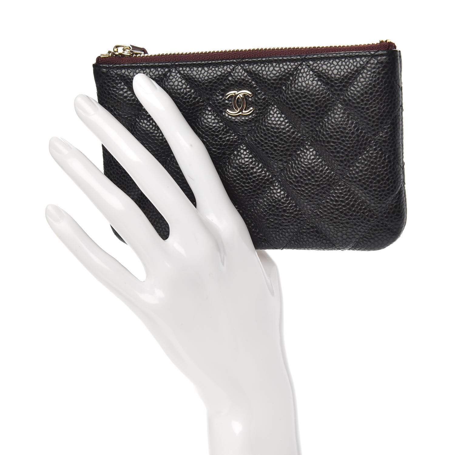 Chanel Caviar Quilted Small Cosmetic Case Black 2 of 8