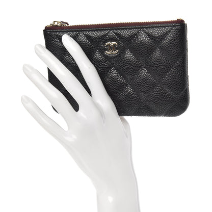 Chanel Caviar Quilted Small Cosmetic Case Black 2 of 8