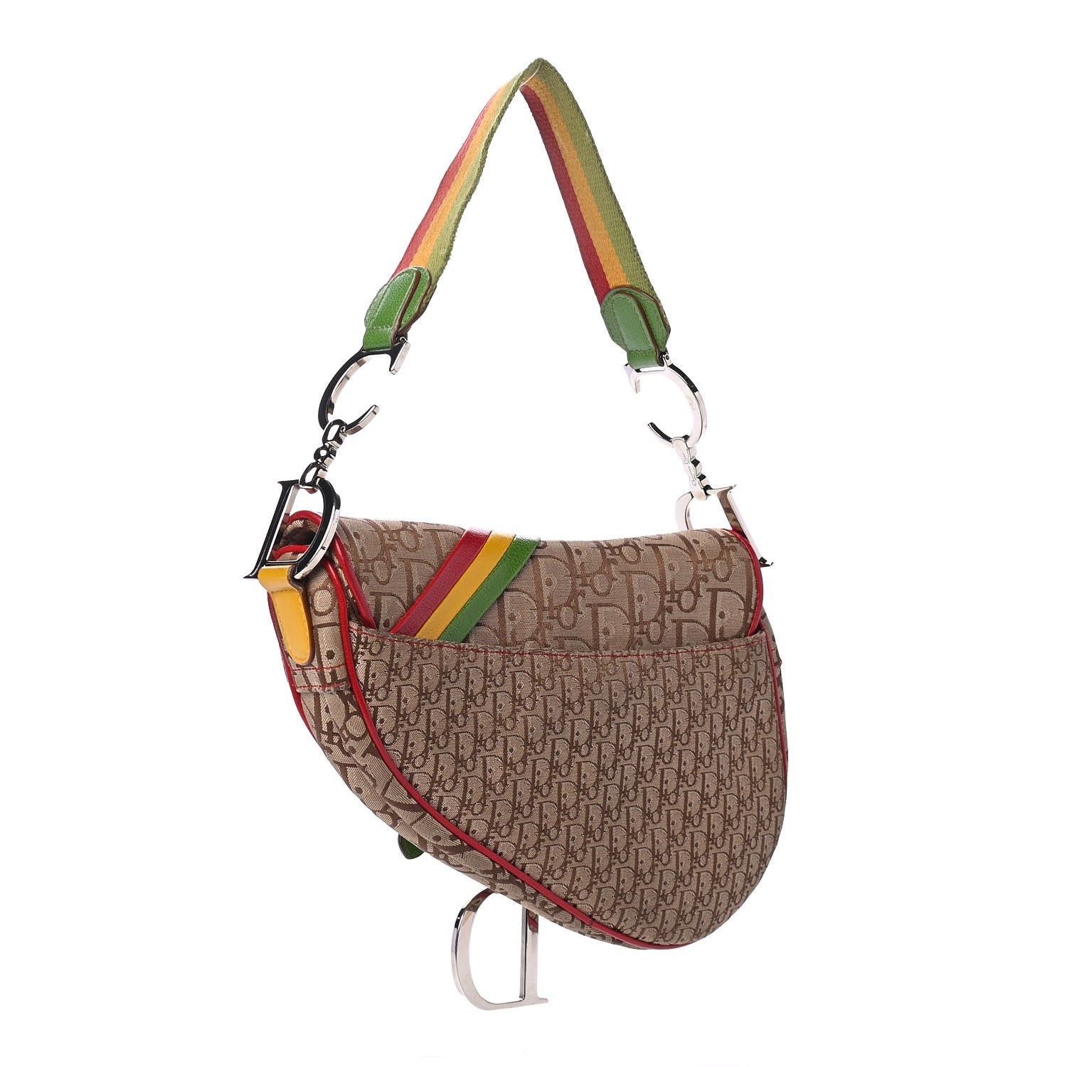 Christian Dior Monogram Rasta Saddle Bag Beige 3 of 4