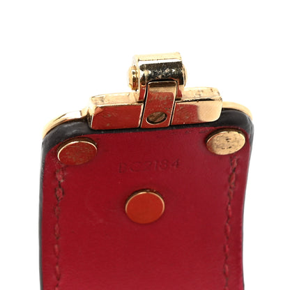 Louis Vuitton Calfskin Save It Bracelet 19 Red 5 of 7