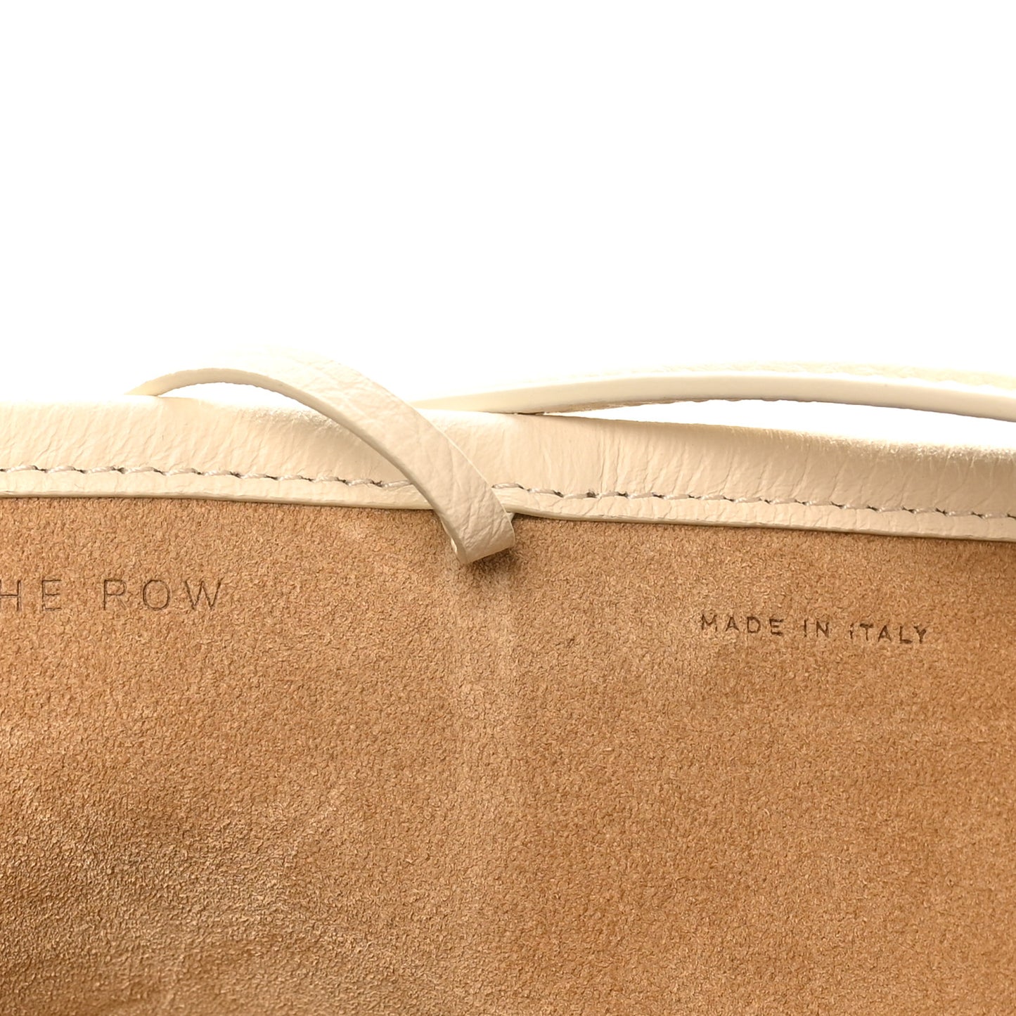 Grained Calfskin Medium N/S Park Tote Ivory
