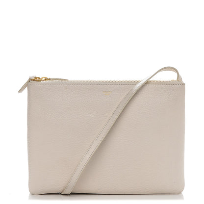 Celine Goatskin Large Trio Crossbody Bag White 1 of 7