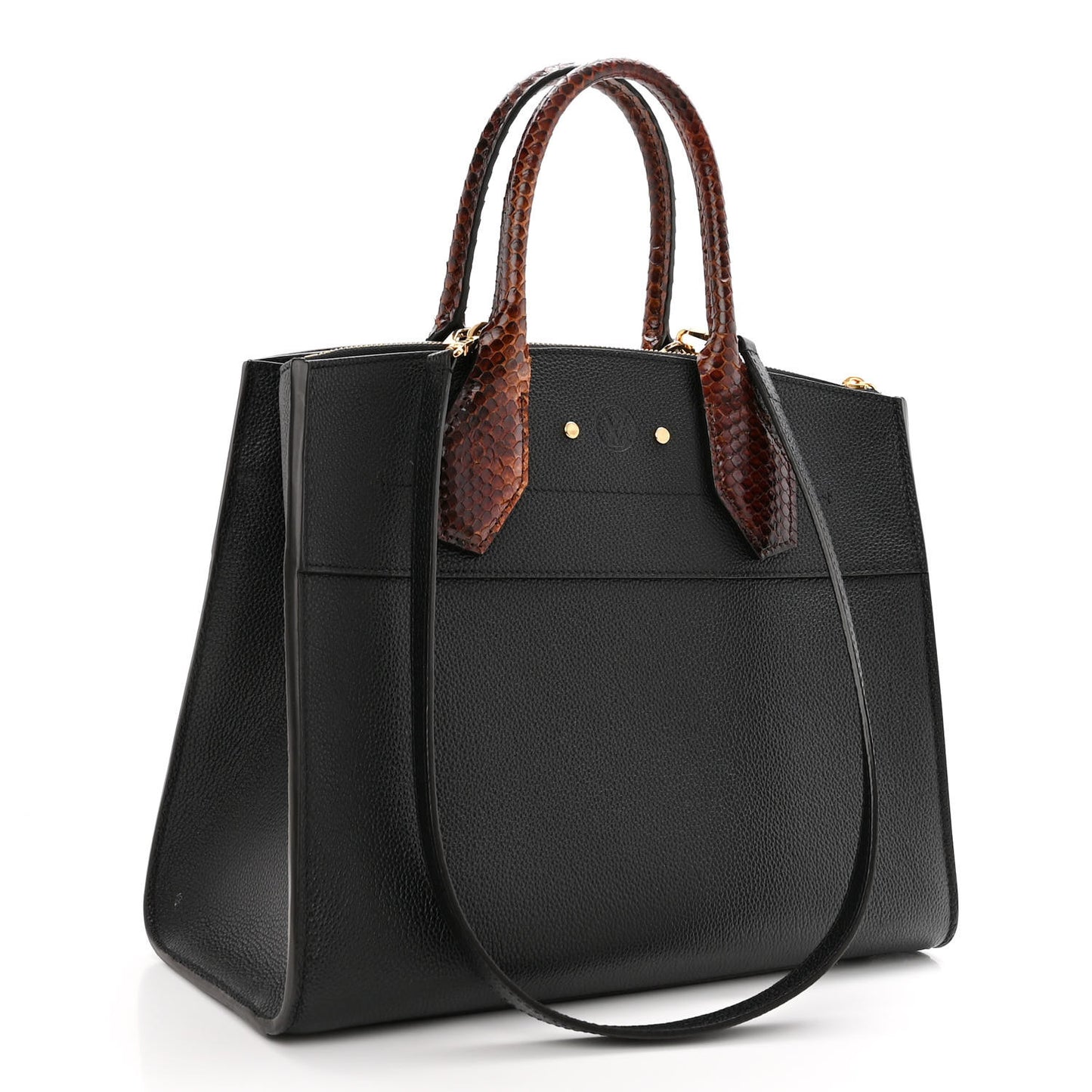 Taurillon Snakeskin City Steamer Black