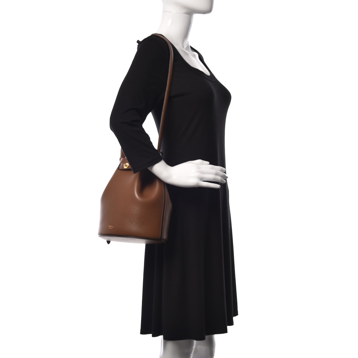 Mulberry Small Classic Grain Calfskin Small Abbey Bucket Bag Oak 2 of 10