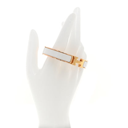 Hermes Enamel Narrow Clic Clac H Bracelet PM White 2 of 5