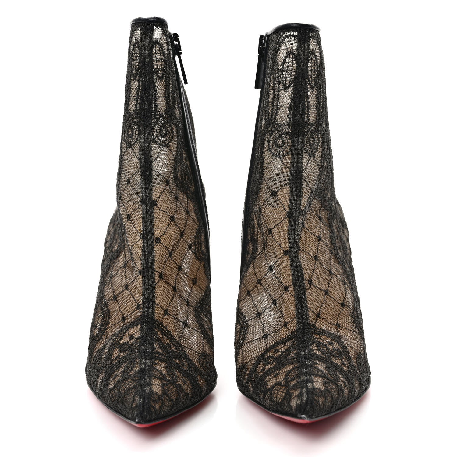 Christian Louboutin Lace Gipsybootie 100 Ankle Boots 36.5 Black 2 of 7