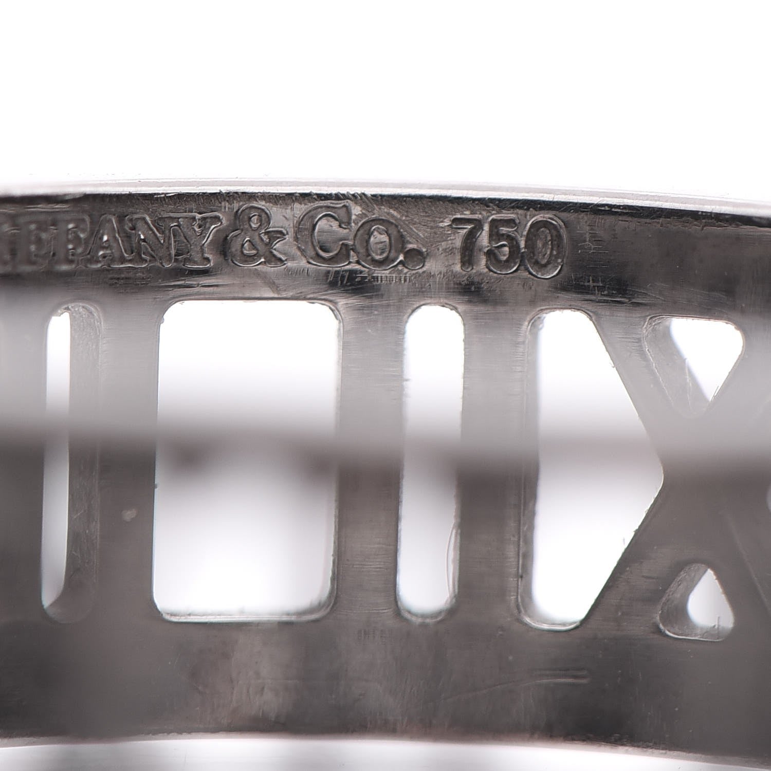 Tiffany 18K White Gold Atlas Open Ring 56 7.50 6 of 6