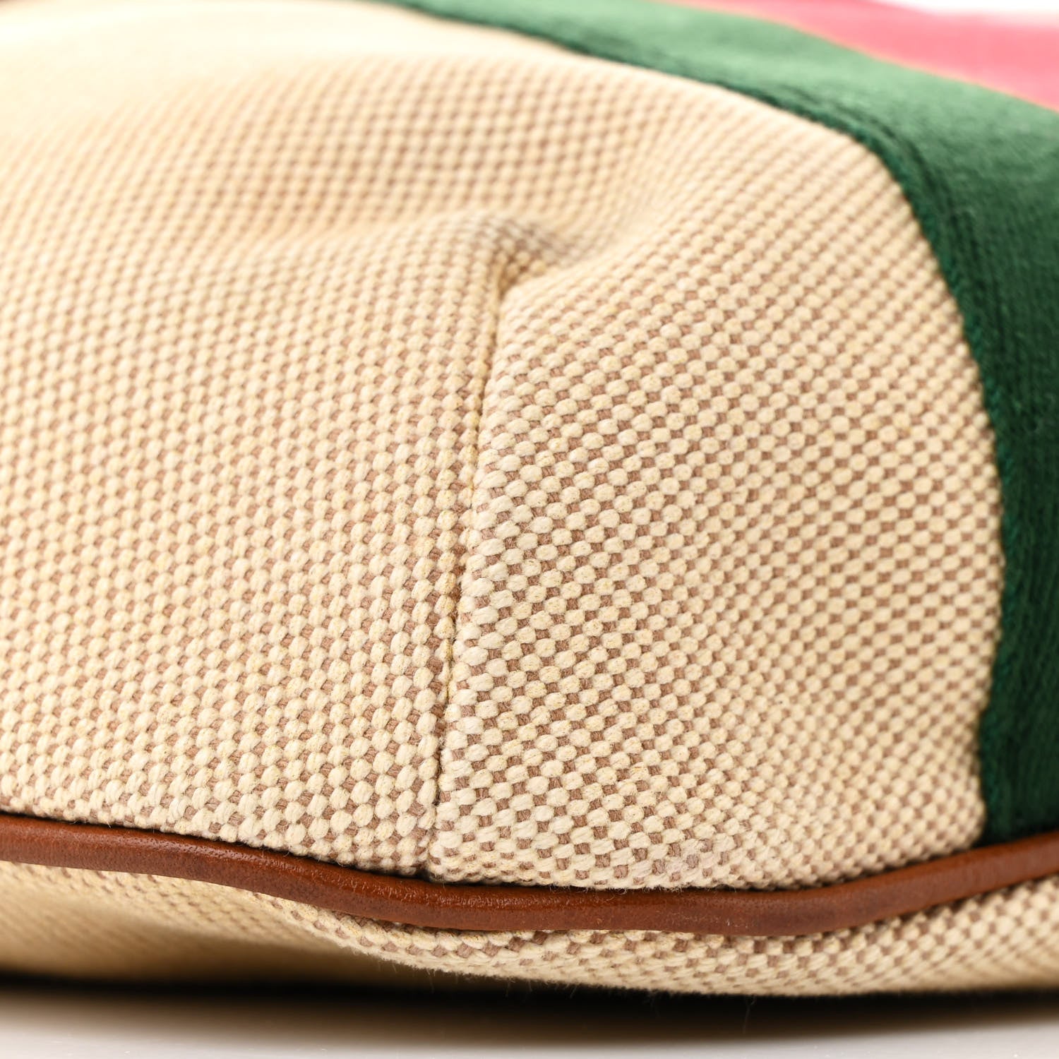 Gucci Vintage Canvas Web Belt Bag Sand Cuir 9 of 10
