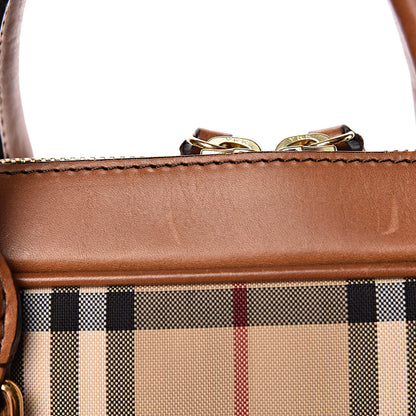 Burberry Nylon Horseferry Check Newburg Briefcase Tan 11 of 13