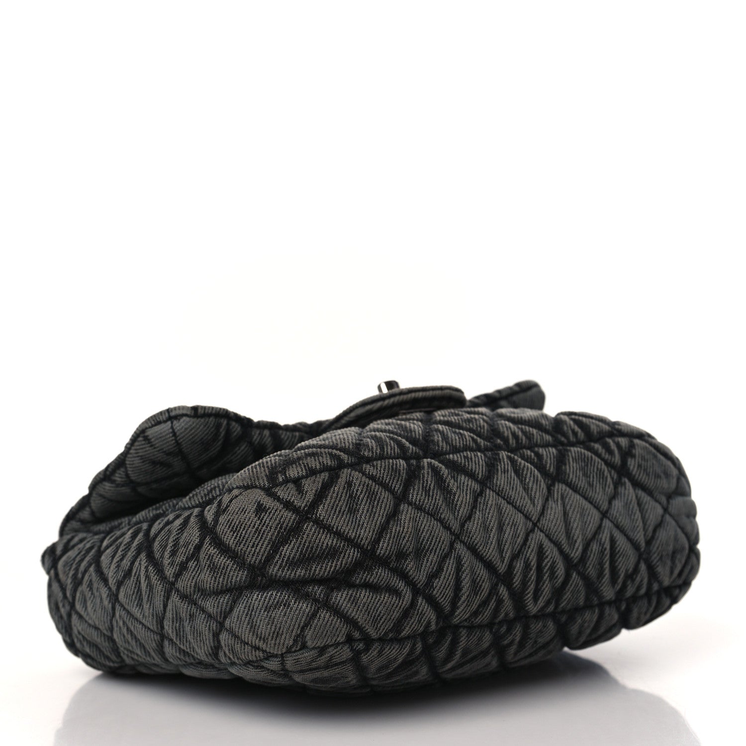 Chanel Washed Denim Quilted Small Denimpression Flap Grey Black 3 of 9
