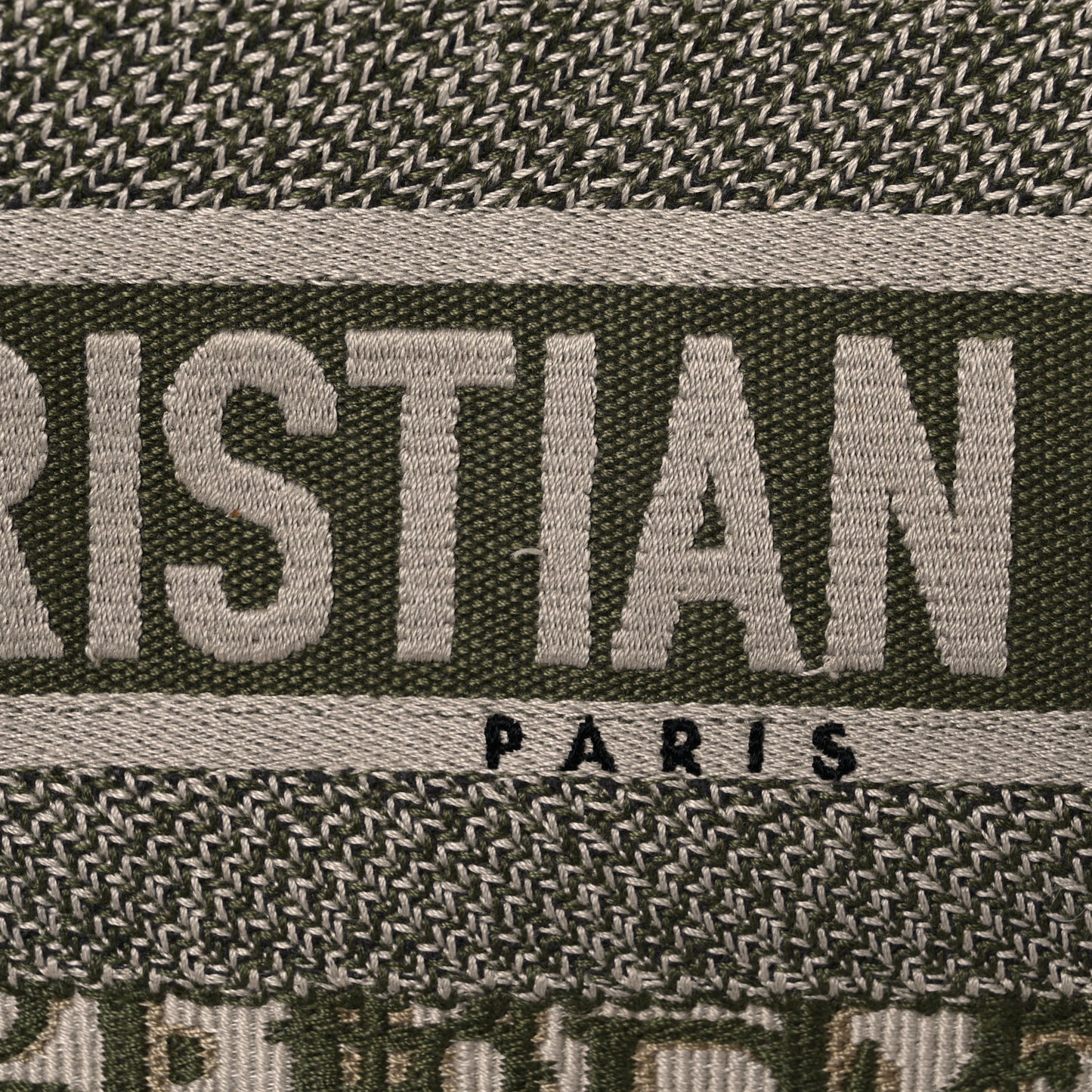 Oblique Large Book Tote Vert Multicolor