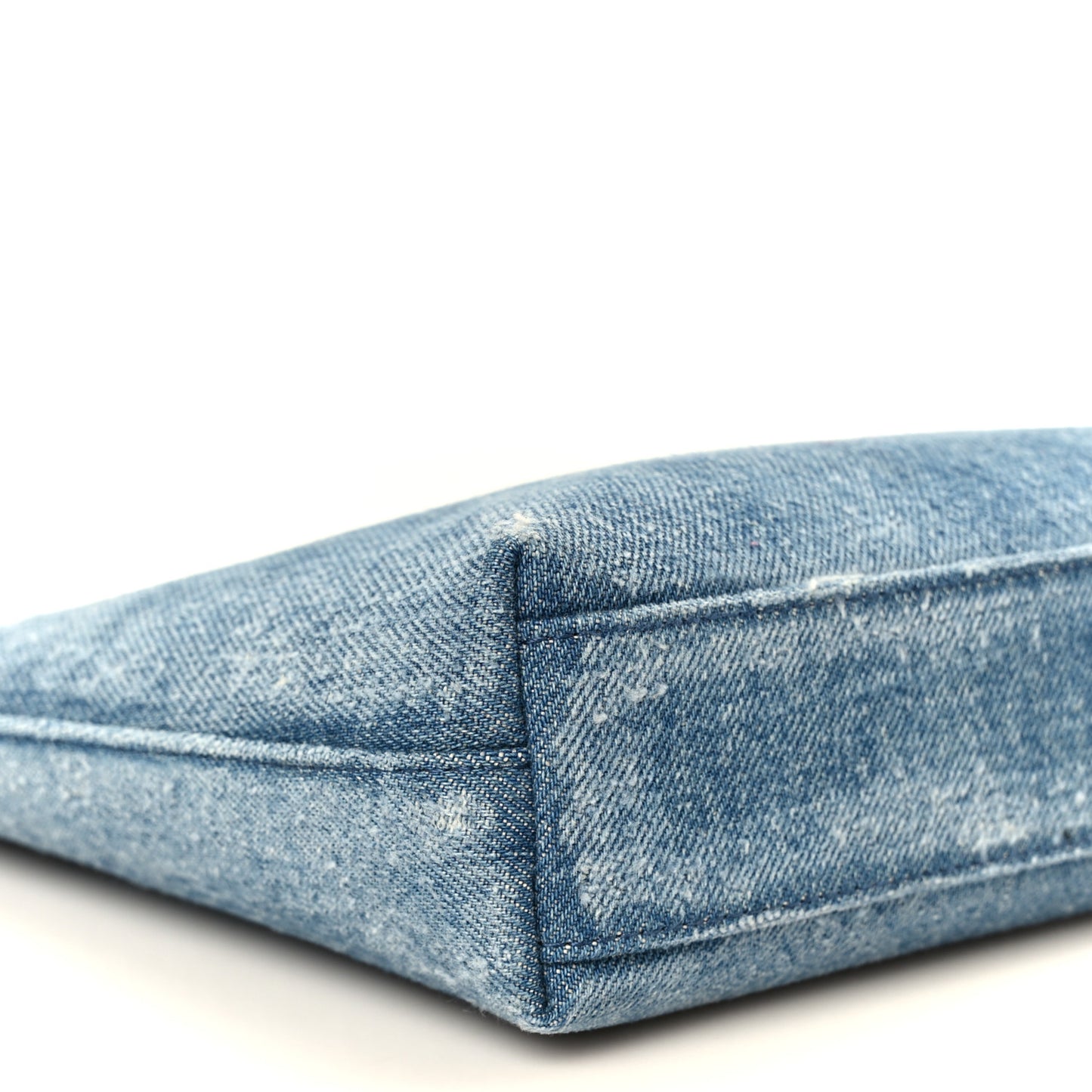 Denim Travel Pouch Wristlet Medium Blue