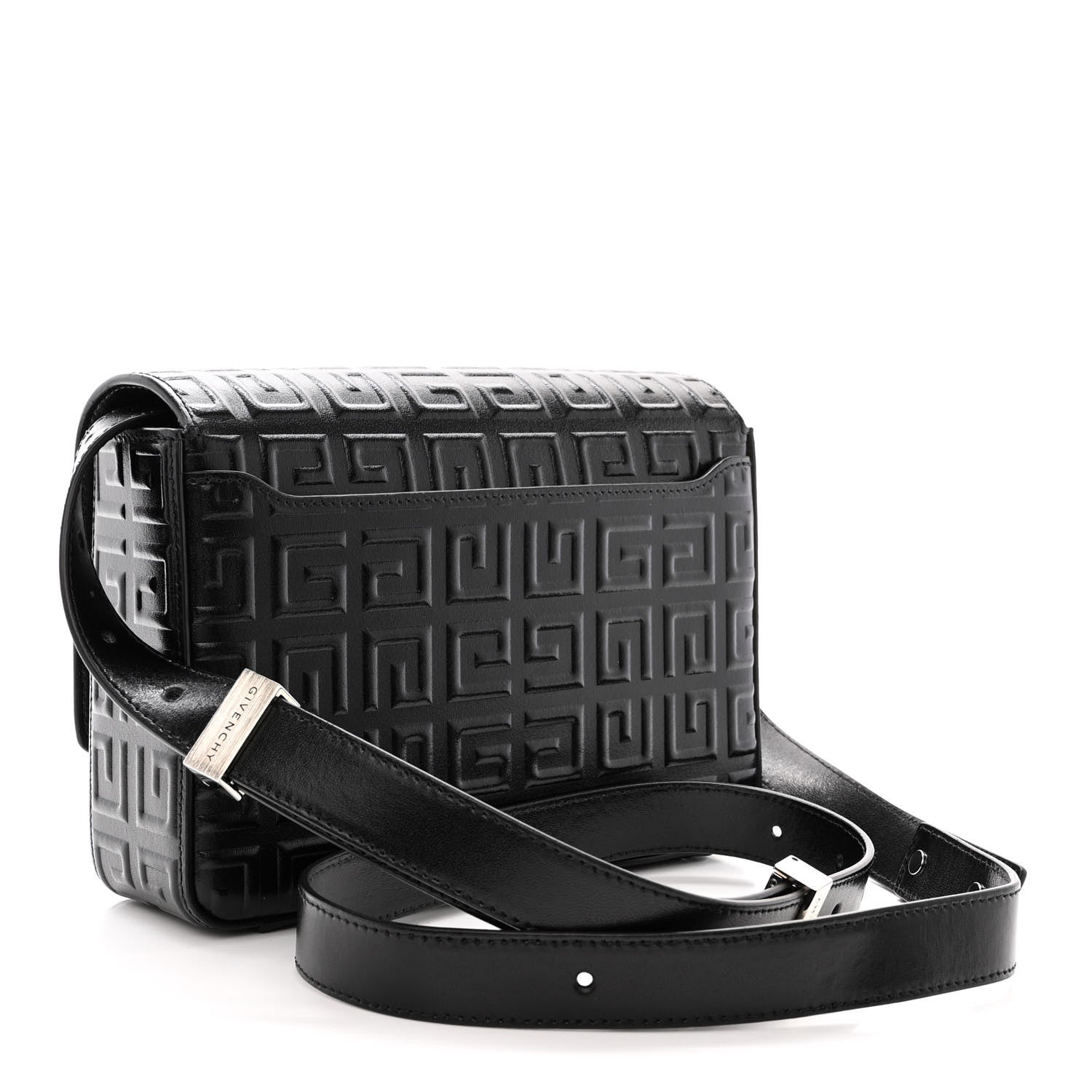 Givenchy Calfskin 4G Embossed Medium Shoulder Bag Black 3 of 9