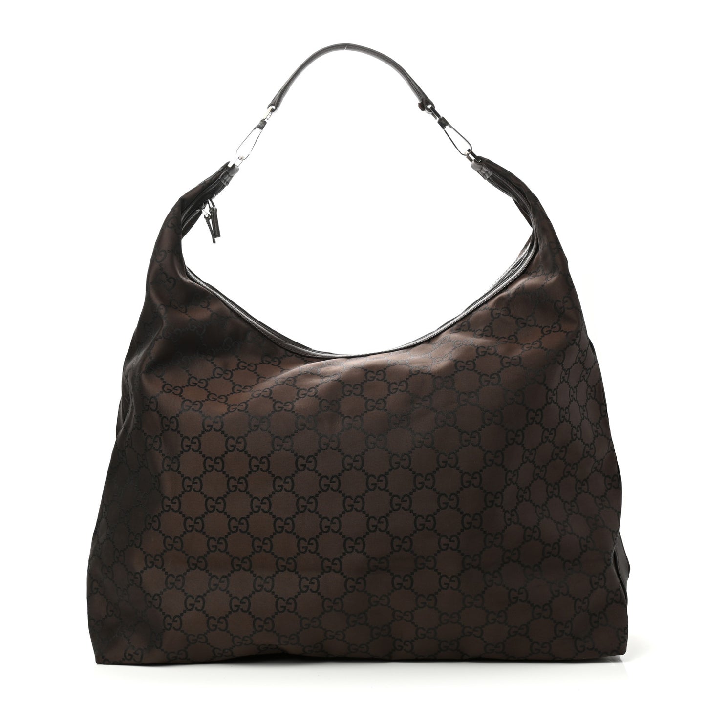 Nylon Monogram Extra Large Hobo Dark Brown