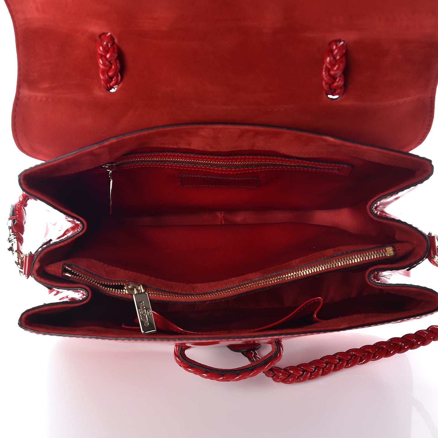 Valentino Garavani Patent Histoire Flap Red 6 of 11