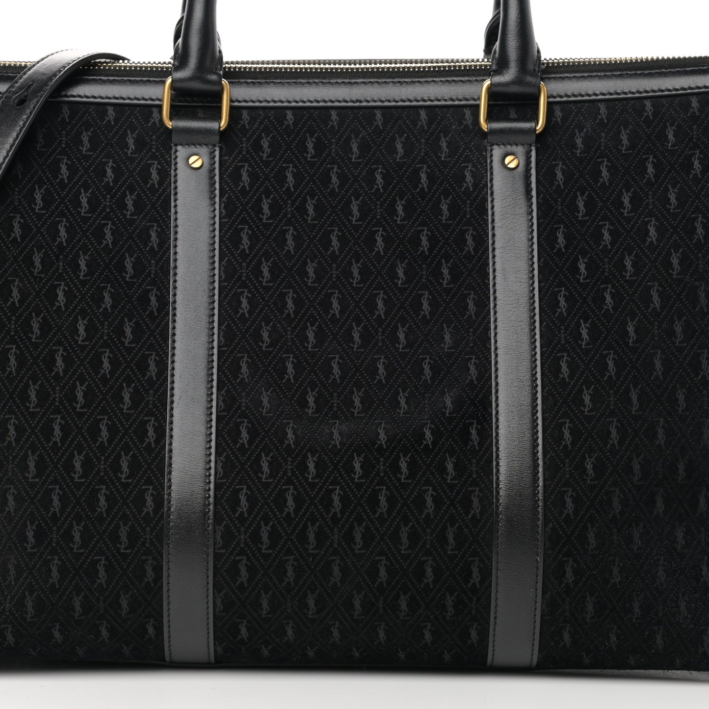 Suede All-Over Monogram Medium Le Monogramme Duffle Black