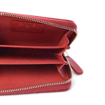 Chanel Caviar Quilted Zip Coin Purse Red 5 of 7