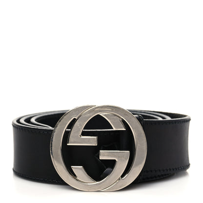 Gucci Calfskin Interlocking G 40mm Belt 90 36 Black 1 of 6