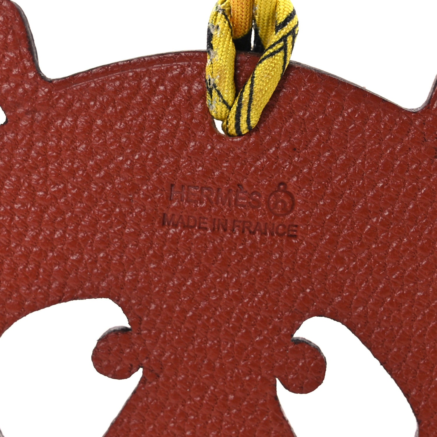Hermes Togo Chevre Mysore Petit H Panda Bag Charm Rose Azalee Sienne 3 of 4