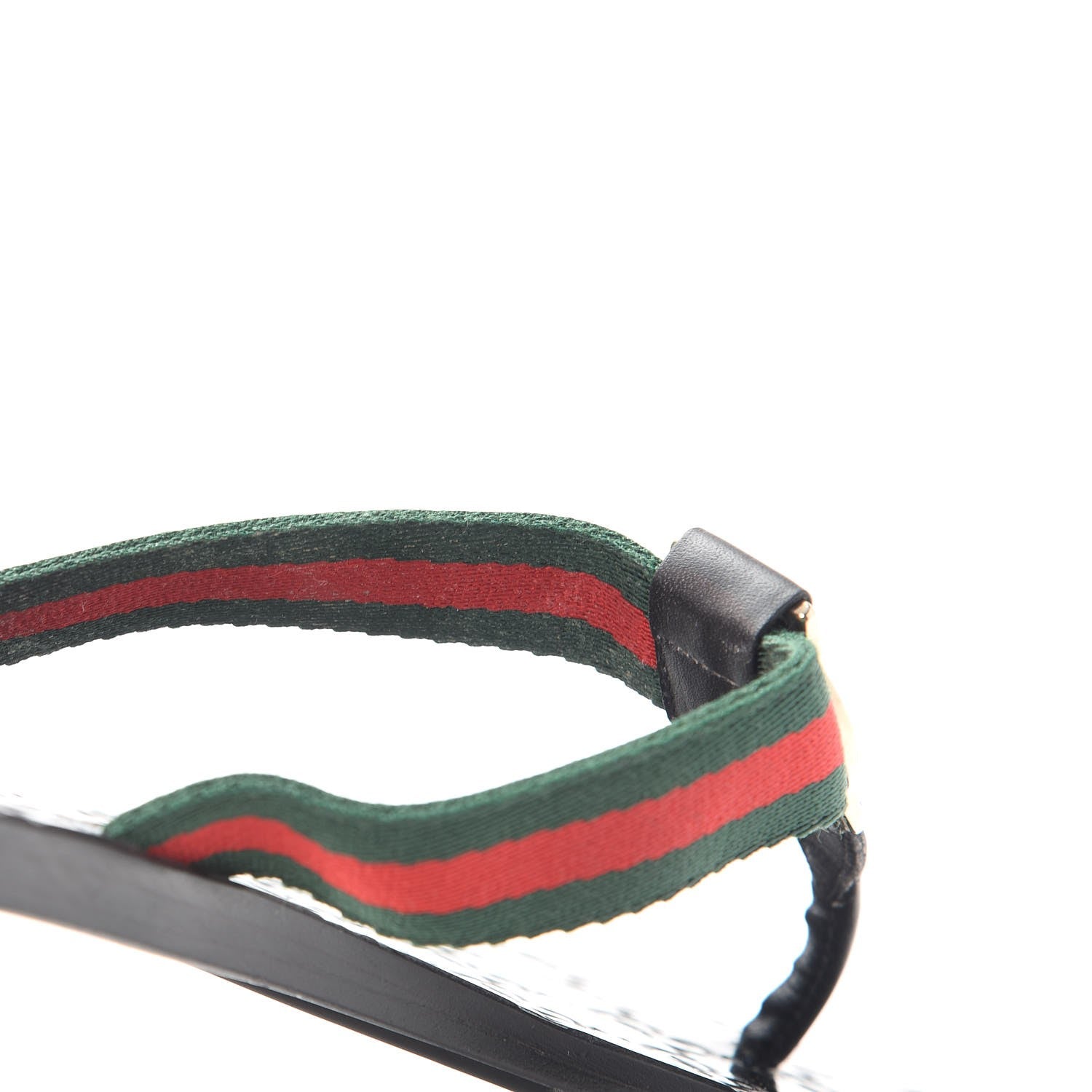 Gucci Nylon Guccissima Web Womens Thong Sandals 37 Green Red Black 10 of 17