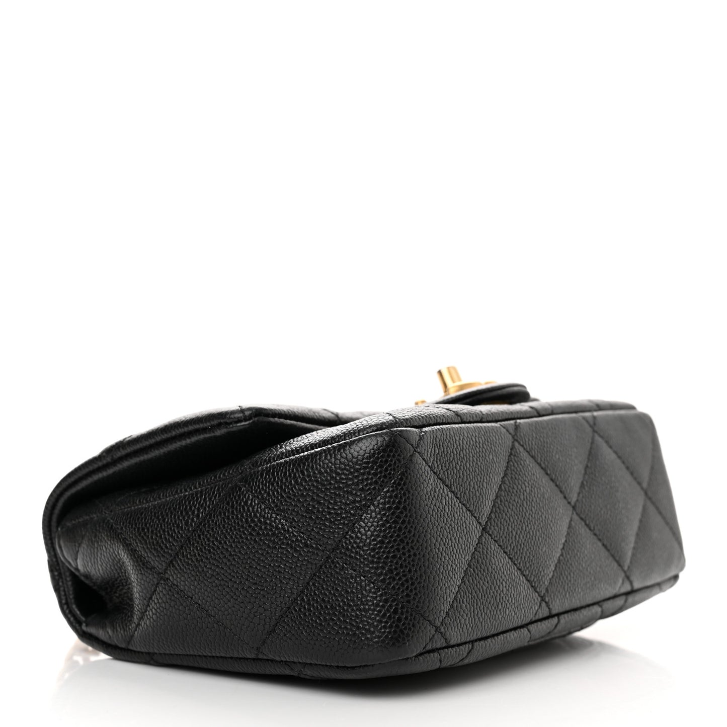 Caviar Quilted Mini Sweetheart Flap Black