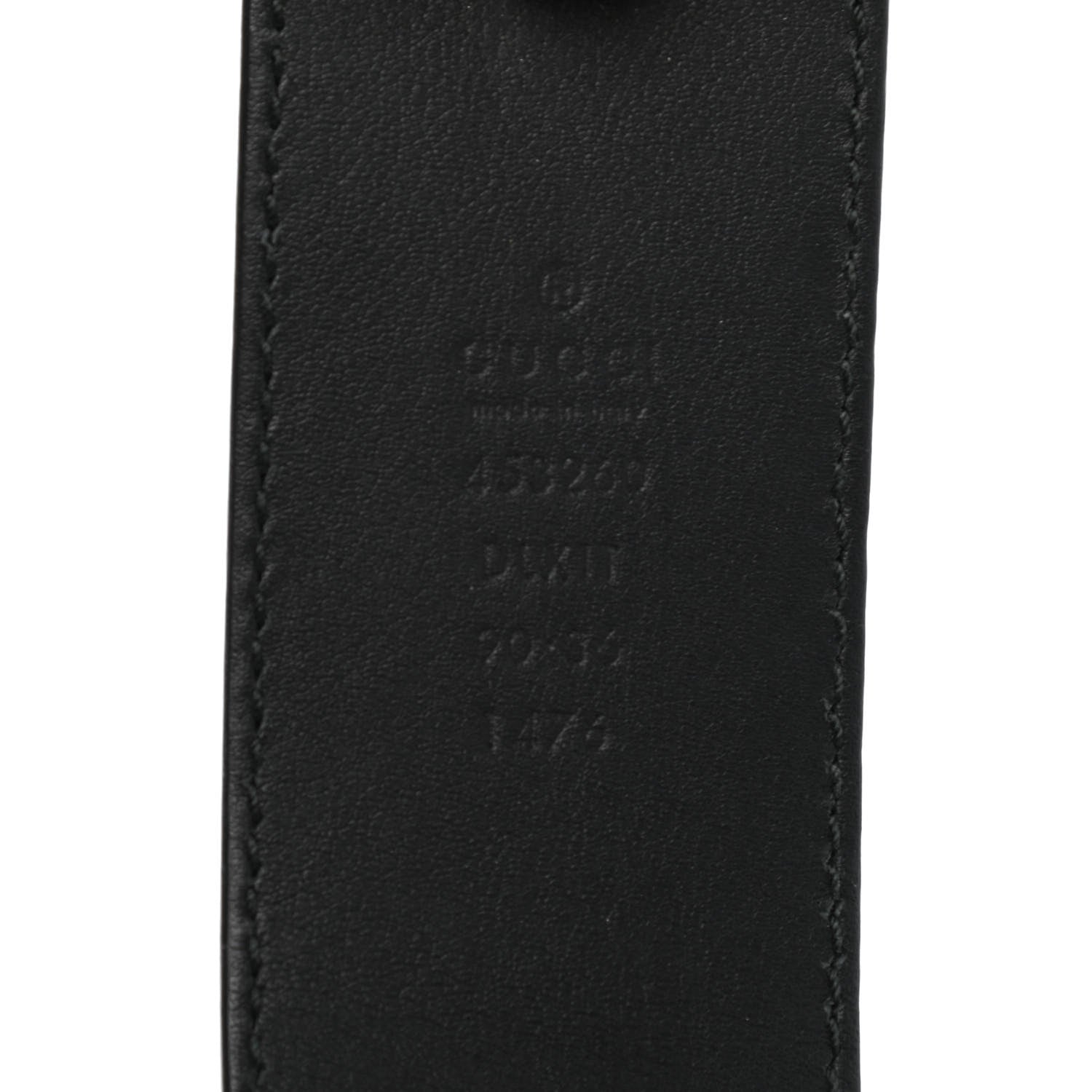 Gucci Moon Calfskin Pearl Double G 40mm Belt 90 36 Black Cream 3 of 4