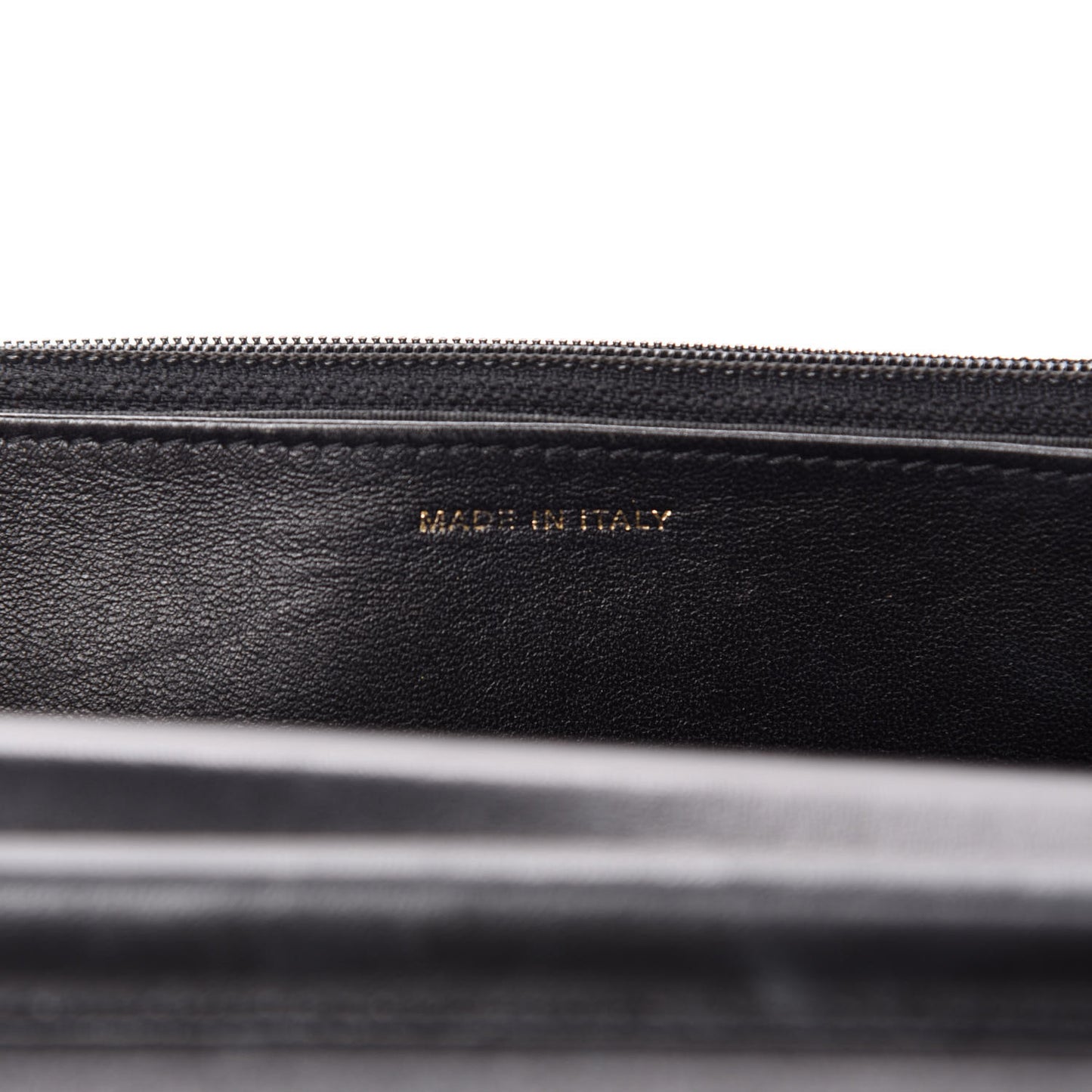 Lambskin Quilted Chain Around Wallet On Chain WOC Black