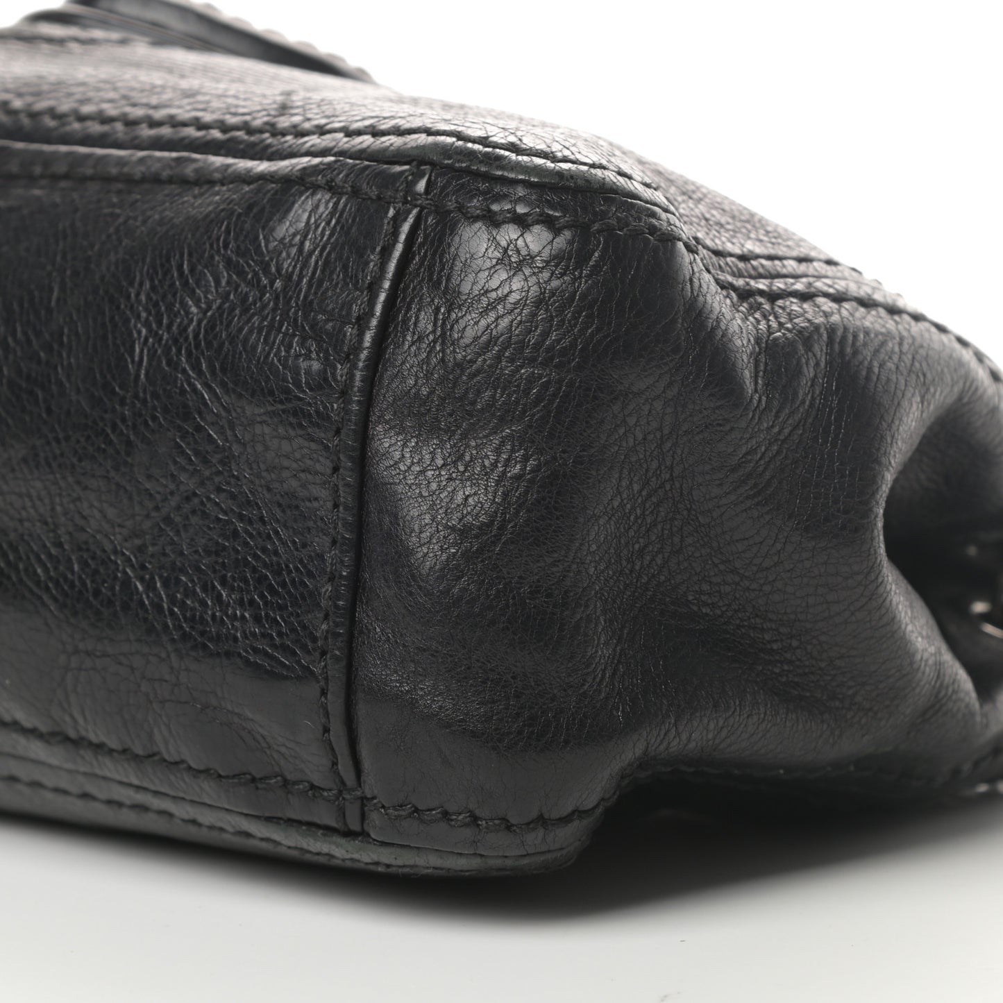 Vitello Shoulder Chain Bag Black