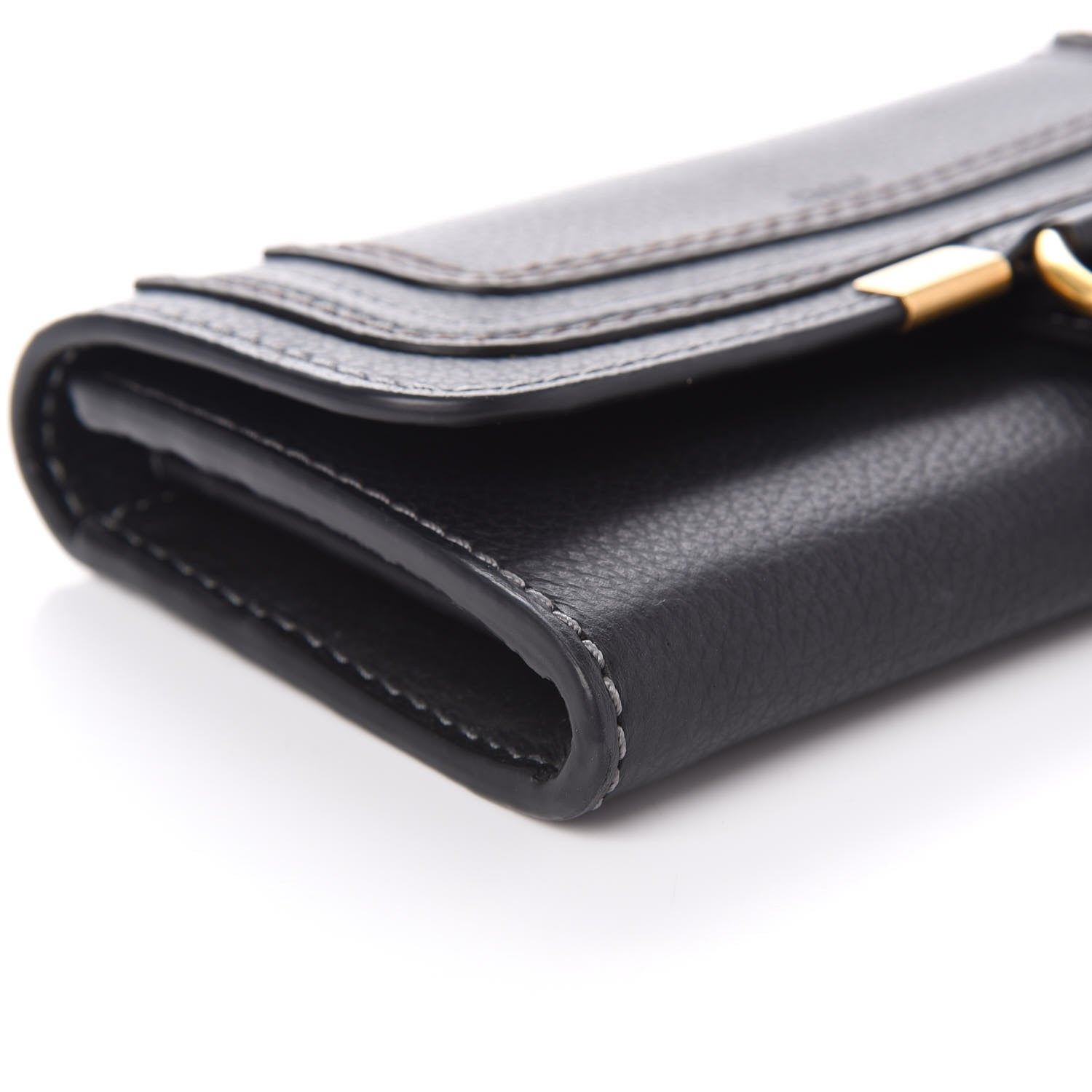 Chloe Calfskin Marcie Continental Flap Wallet Black 6 of 10