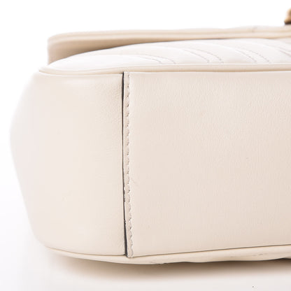 Gucci Calfskin Matelasse Small GG Marmont Shoulder Bag White 12 of 12