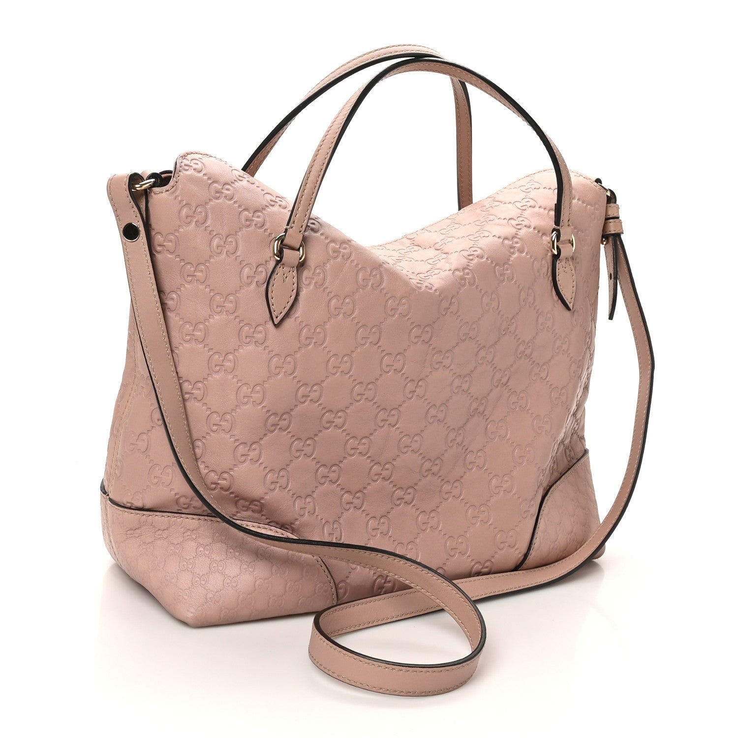 Gucci Guccissima Medium Bree Foldover Tote Soft Pink 3 of 10