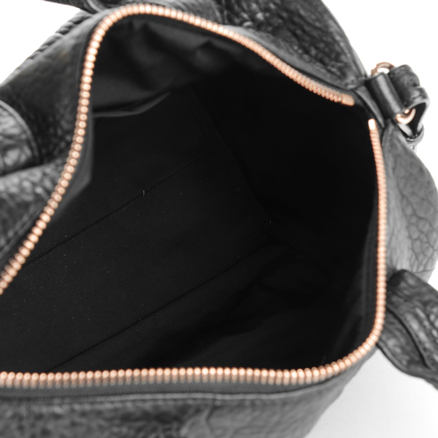 Alexander Wang Pebbled Lambskin Rocco Black Rose Gold Hardware 5 of 7